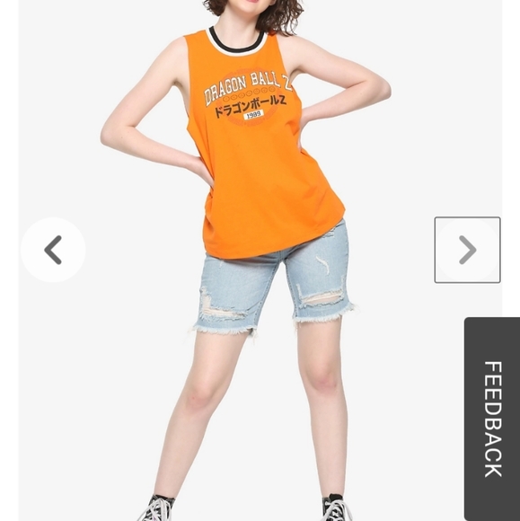 Gently Used Size M Girls DBZ Orange Tank - Picture 6 of 6
